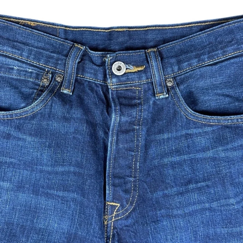 Levi's 501‎ Button Fly Jeans Mens 29x29.5 Blue Straight Fit Classic Denim